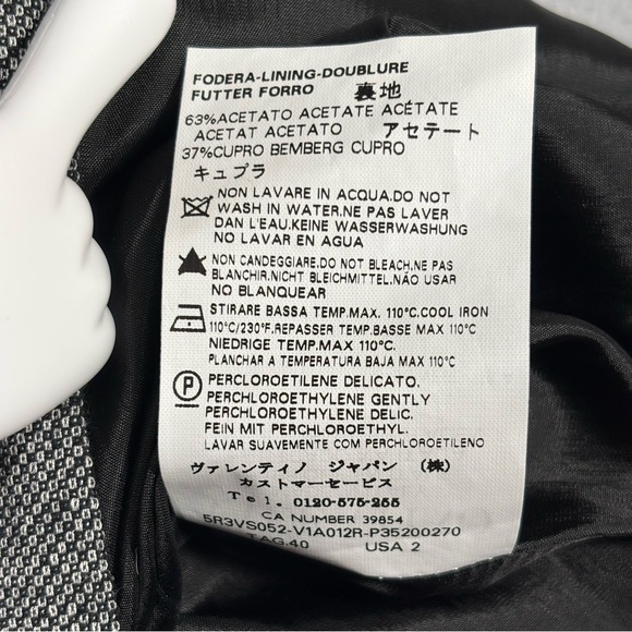 Red Valentino Dress Pleated Layered Womens Size 2 Black Ruffle Collar Wool Blend - Picture 7 of 16